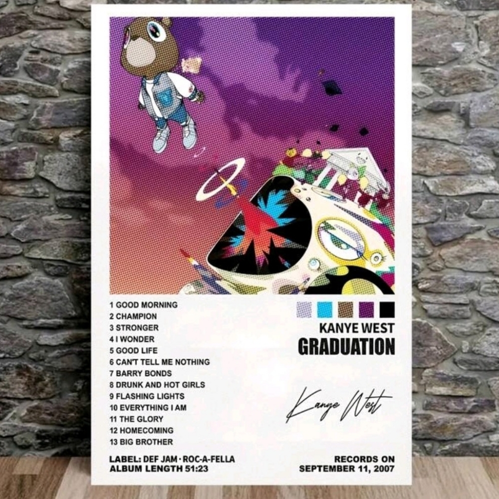 Kanye West Graduation Album Poster  Print 50 cm x 70 cm (No Frame)
